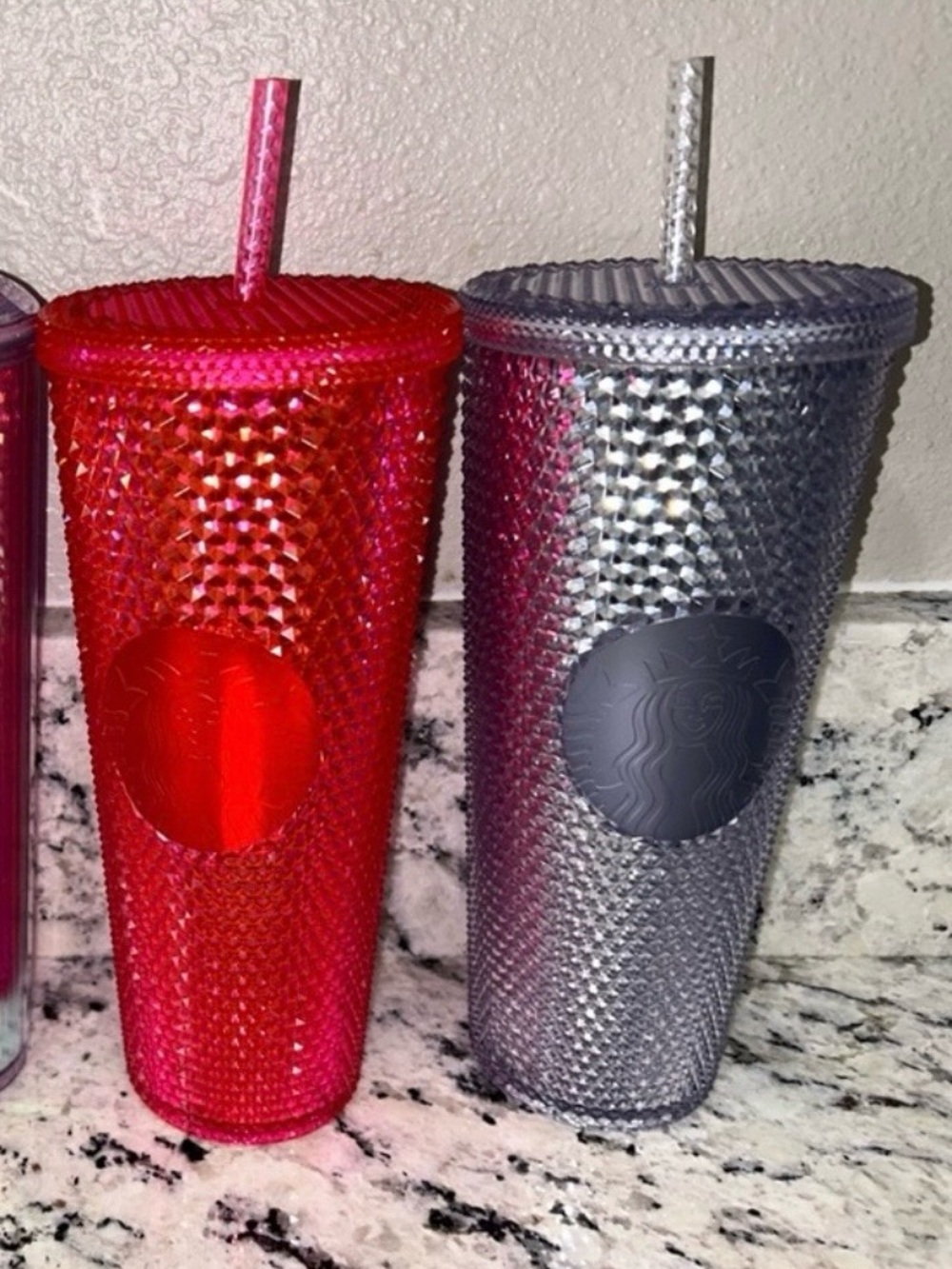🦄 Starbucks (2 for $28) metallic studded holiday tumbler EUC